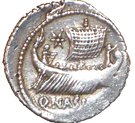 Denarius - Sextus Pompeius (NEPTVNI / Q•NASIDIVS; Massilia mint)
