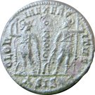 Follis - Constans (FL CONSTANTIS BEA C / GLORIA EXERCITVS; Siscia mint)