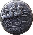 Denarius (Plutia: Gaius Plutius; C•PLVTI ROMA)