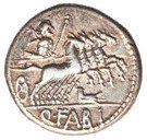 Denarius (Fabia: Quintus Fabius Labeo; LABEO ROMA / Q•FABI)