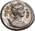 Denarius (Hosidia: Gaius Hosidius Geta; GETA III•VIR / C•HOSIDI•C•F)