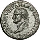 Sestertius - Vespasianus (VICTORIA AVGVSTI SC; Head left; Judaea seated left; Rome mint)