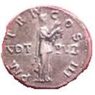 Denarius Hadrianus (P M TR P COS III / VOT PVB, Pietas)