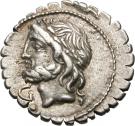 Denarius (Cornelia: Lucius Cornelius Scipio Asiaticus; L•SCIP•ASIAG)