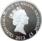 5 Pounds - Elizabeth II (Globe with flags)