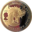 1 Crown - Elizabeth II (Four Heraldic Beasts - the Unicorn)