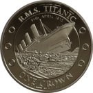 1 Crown - Elizabeth II (R.M.S. Titanic sinking; Silver)