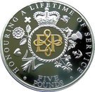 5 Pounds - Elizabeth II (Lifetime of Service. Piedfort)