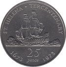 25 Pence (Tercentenary of restored British Rule)