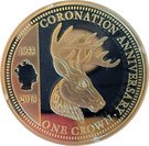 1 Crown - Elizabeth II (Four Heraldic Beasts - the Stag)