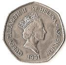 50 Pence - Elizabeth II (3rd portrait)