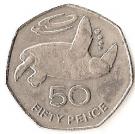 50 Pence - Elizabeth II (3rd portrait)