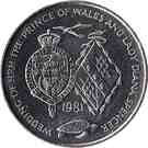 25 Pence -  Elizabeth II (Royal Wedding)