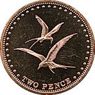 2 Pence - Elizabeth II (4th portrait; Gough Island)