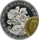 1 Crown - Elizabeth II (4th portrait, End of the circulating gold in Great Britain)
