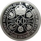 1 Crown - Elizabeth II (Diamond Jubilee; Silver Proof Issue)