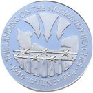 50 Pence - Elizabeth II (D-Day, Silver Proof Issue, Piedfort)