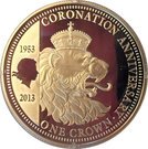 1 Crown - Elizabeth II (Four Heraldic Beasts - the Lion)