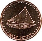 ½ Penny - Elizabeth II (4th portrait; Stoltenhoff Island)