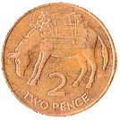 2 Pence - Elizabeth II (3rd portrait)