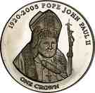 1 Crown - Elizabeth II (Pope John Paul II)