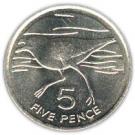 5 Pence - Elizabeth II (2nd portrait; large type)