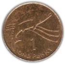 1 Penny - Elizabeth II (3rd portrait)