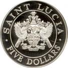 5 Dollars - Elizabeth II (Papal Visit; Silver Proof Issue)