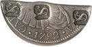 ½ Dollar (Countermark on 1/3-cut Spanish or Spanish Colonial 8 Reales, without plug)