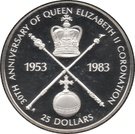 25 Dollars - Elizabeth II (Coronation Jubilee)