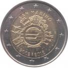 2 Euro (10 Years of Euro Cash)