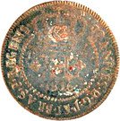 XL Réis - Pedro V ("Small Crown" countermark )