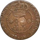 80 Réis -Pedro V (Countermarked with "Small Crown")