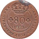 80 Reis - Joao VI (Lisboa mint)