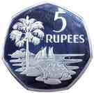 5 Rupees - Elizabeth II (Silver  Proof Issue)