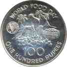 100 Rupees (World Food Day; silver)