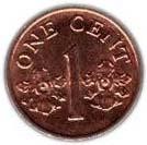 1 Cent (ribbon upwards)