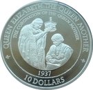 10 Dollars - Elizabeth II (Coronation of the Queen Mother in 1937)
