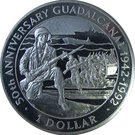 1 Dollar - Elizabeth II (50th Anniversary - Battle of Guadalcanal)