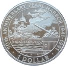 1 Dollar - Elizabeth II (50th Anniversary of Pearl Harbour)