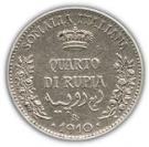 ¼ Rupia - Vittorio Emanuele III