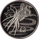 2 Pounds - Elizabeth II (Blue Squid)