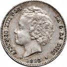 1 Peseta - Alfonso XIII (2nd portrait)