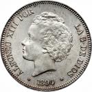 5 Pesetas - Alfonso XIII (2nd portrait)
