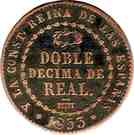 2 Decimas de Real - Isabel II