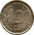 20 Euro Cent (1st type; 2nd map)