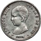 2 Pesetas - Alfonso XIII (1st portrait)