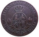 2½ Centimos de Escudo - Isabel II