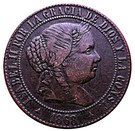 2½ Centimos de Escudo - Isabel II