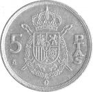5 Pesetas - Juan Carlos I (with mintmark)